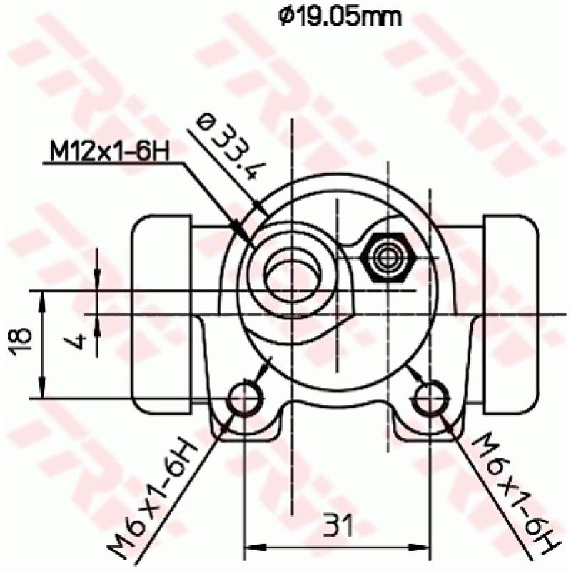 Cylindre de roue TRW BWD115 - Visuel 1