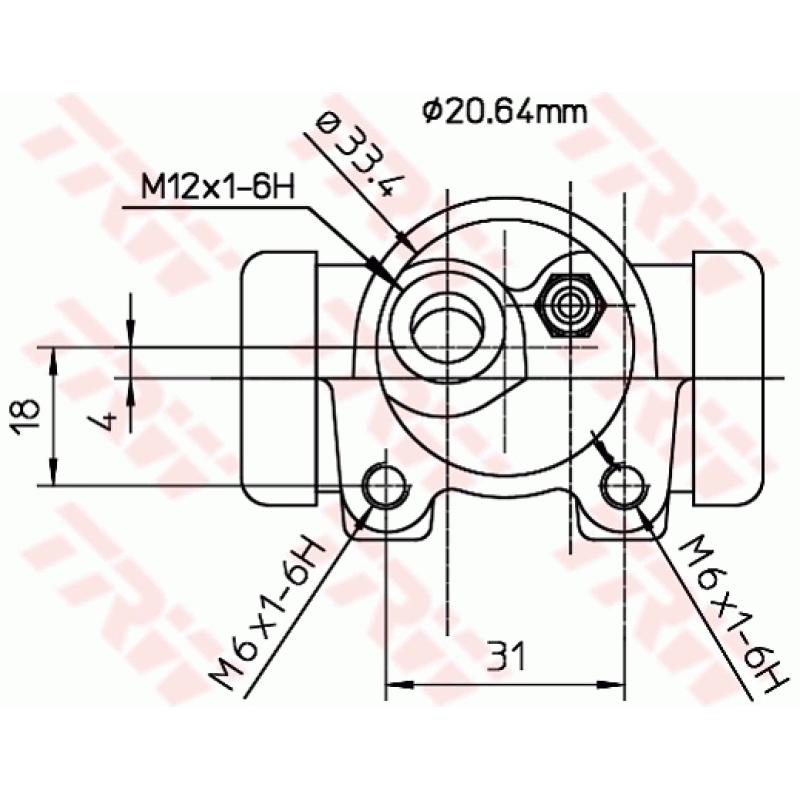 Cylindre de roue TRW BWF155 - Visuel 1