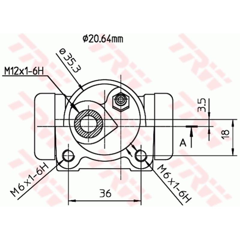 Cylindre de roue TRW BWF168 - Visuel 1