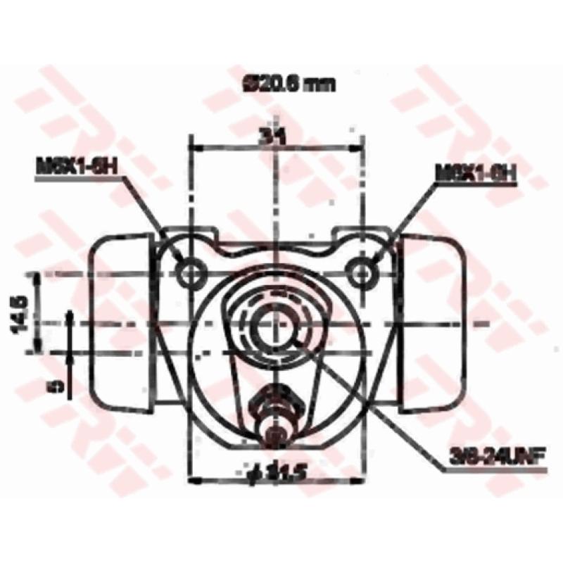 Cylindre de roue TRW BWF184 - Visuel 1
