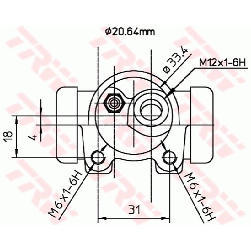 Cylindre de roue TRW BWF250 - Visuel 1