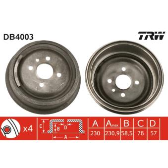 Tambour de frein TRW