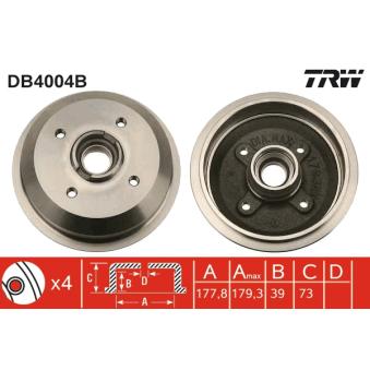 Tambour de frein TRW DB4004B