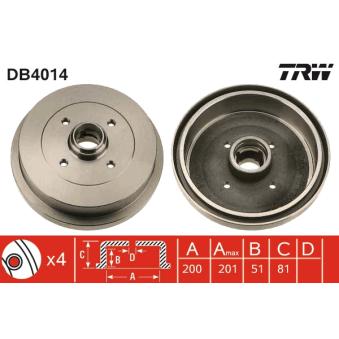 Tambour de frein TRW DB4014