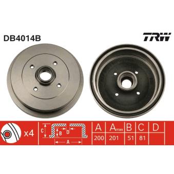 Tambour de frein TRW DB4014B