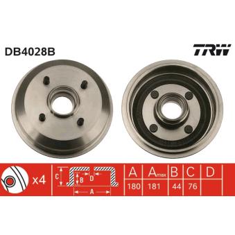 Tambour de frein TRW DB4028B
