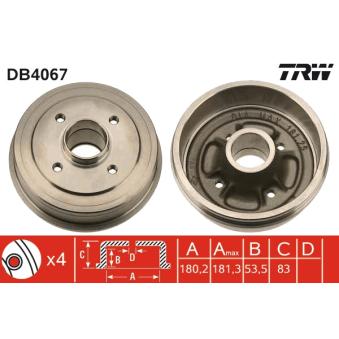 Tambour de frein TRW DB4067