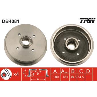 Tambour de frein TRW DB4081
