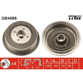 Tambour de frein TRW DB4088