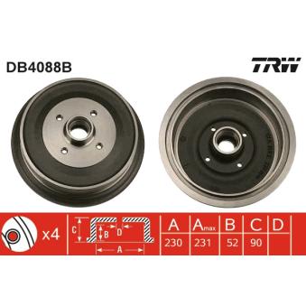 Tambour de frein TRW DB4088B
