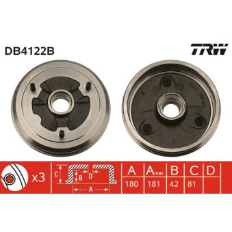 Tambour de frein TRW DB4122B