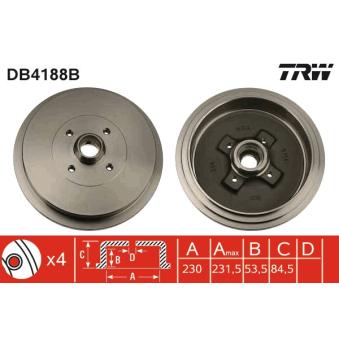 Tambour de frein TRW DB4188B