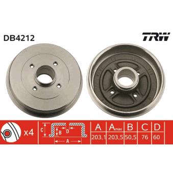 Tambour de frein TRW DB4212