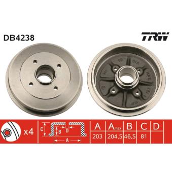 Tambour de frein TRW DB4238