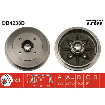 Tambour de frein TRW DB4238B