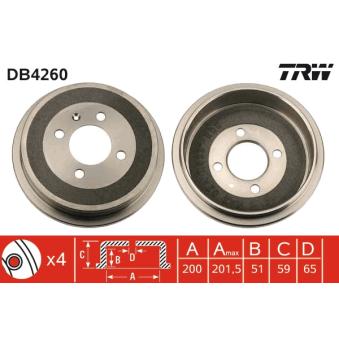 Tambour de frein TRW