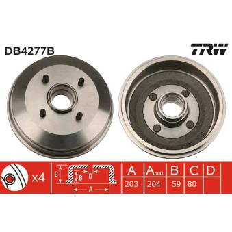 Tambour de frein TRW DB4277B