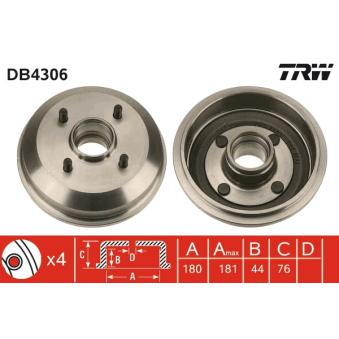 Tambour de frein TRW DB4306