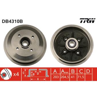 Tambour de frein TRW DB4310B