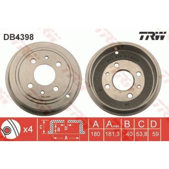 Tambour de frein TRW DB4398