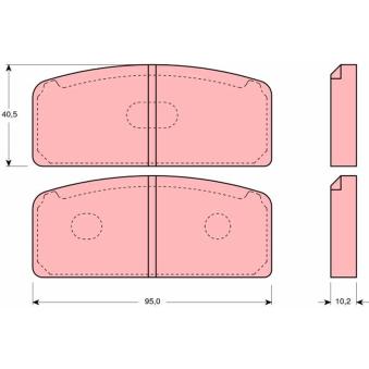 Jeu de 4 plaquettes de frein arrière TRW