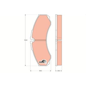 Jeu de 4 plaquettes de frein arrière TRW