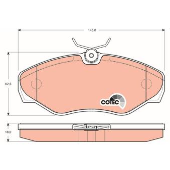 Jeu de 4 plaquettes de frein avant TRW