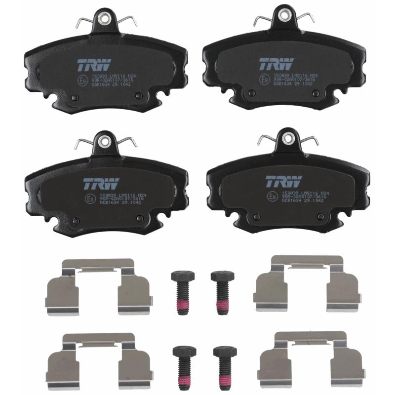 Jeu de 4 plaquettes de frein avant TRW GDB1634 - Visuel 1