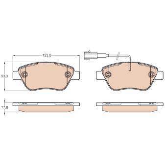 Jeu de 4 plaquettes de frein avant TRW