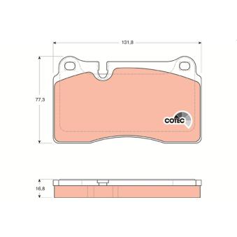Jeu de 4 plaquettes de frein avant TRW
