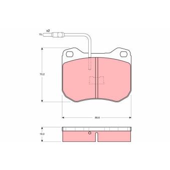 Jeu de 4 plaquettes de frein avant TRW