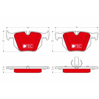 Jeu de 4 plaquettes de frein arrière TRW