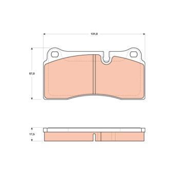 Jeu de 4 plaquettes de frein arrière TRW