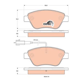 Jeu de 4 plaquettes de frein avant TRW