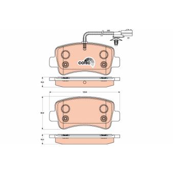Jeu de 4 plaquettes de frein arrière TRW