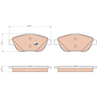 Jeu de 4 plaquettes de frein avant TRW