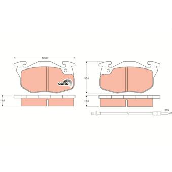 Jeu de 4 plaquettes de frein avant TRW