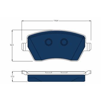 Jeu de 4 plaquettes de frein avant TRW
