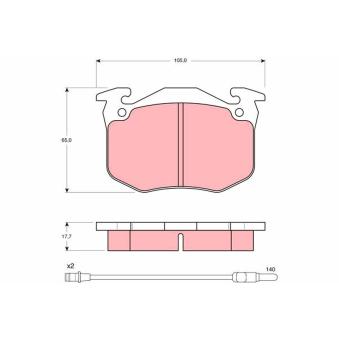 Jeu de 4 plaquettes de frein avant TRW