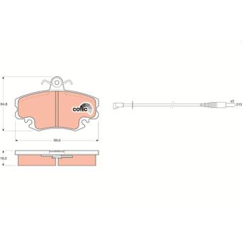 Jeu de 4 plaquettes de frein avant TRW