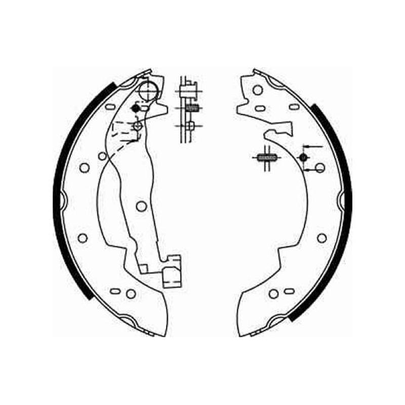 Jeu de mâchoires de frein TRW GS6190 - Visuel 1