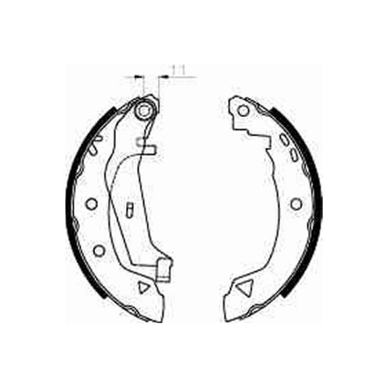 Jeu de mâchoires de frein TRW GS8240 - Visuel 1