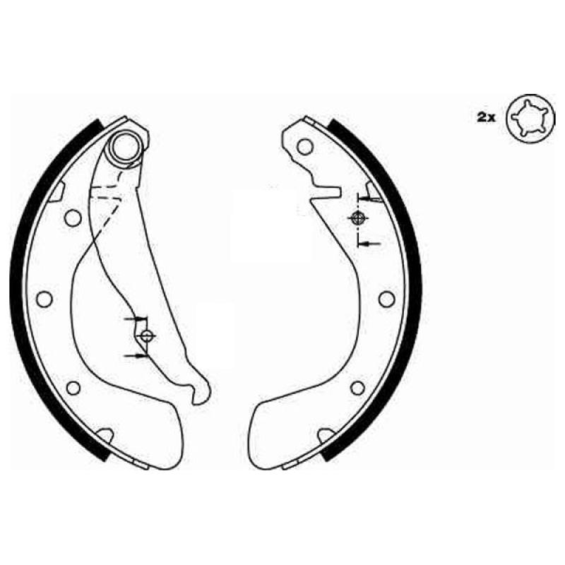 Jeu de mâchoires de frein TRW GS8542 - Visuel 1