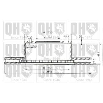 Jeu de 2 disques de frein avant QUINTON HAZELL BDC3201
