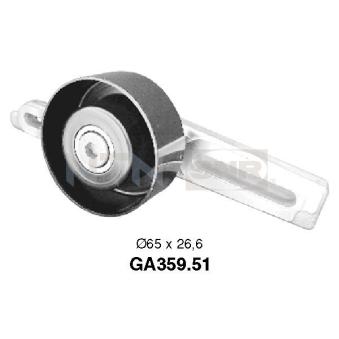 Poulie-tendeur, courroie trapézoïdale à nervures SNR