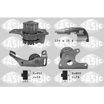 Pompe à eau + kit de courroie de distribution SASIC 3900001