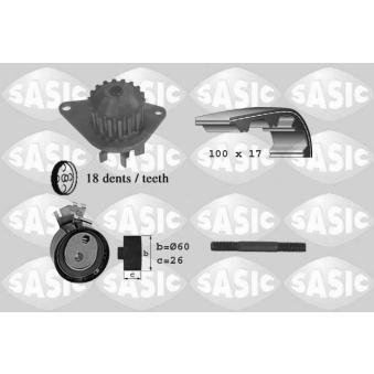 Pompe à eau + kit de courroie de distribution SASIC 3900002