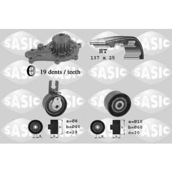 Pompe à eau + kit de courroie de distribution SASIC 3900014