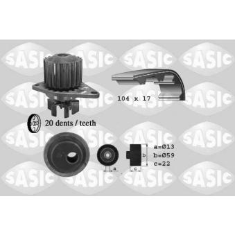 Pompe à eau + kit de courroie de distribution SASIC 3900020