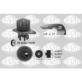 Pompe à eau + kit de courroie de distribution SASIC 3900021